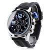 Men's Blue Sporty Quartz Analog Wrist Watch with Rubber Band Black and Silver Frame OEM MBSQAWWRBB Men's Blue Sporty Quartz Analog Wrist Watch with Rubber Band Black and Silver Frame OEM MBSQAWWRBB